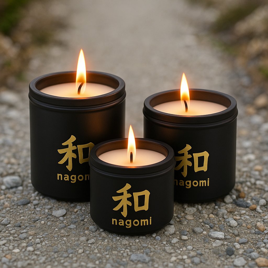 3 luxury scented container candles by Nagomi Candles