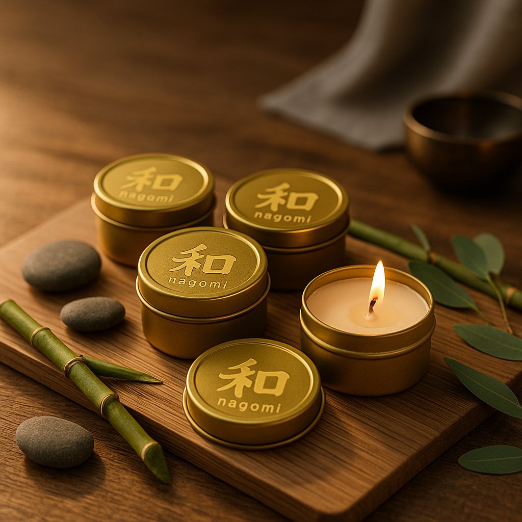 4 Meditation Pair luxury scented candles by Nagomi Candles