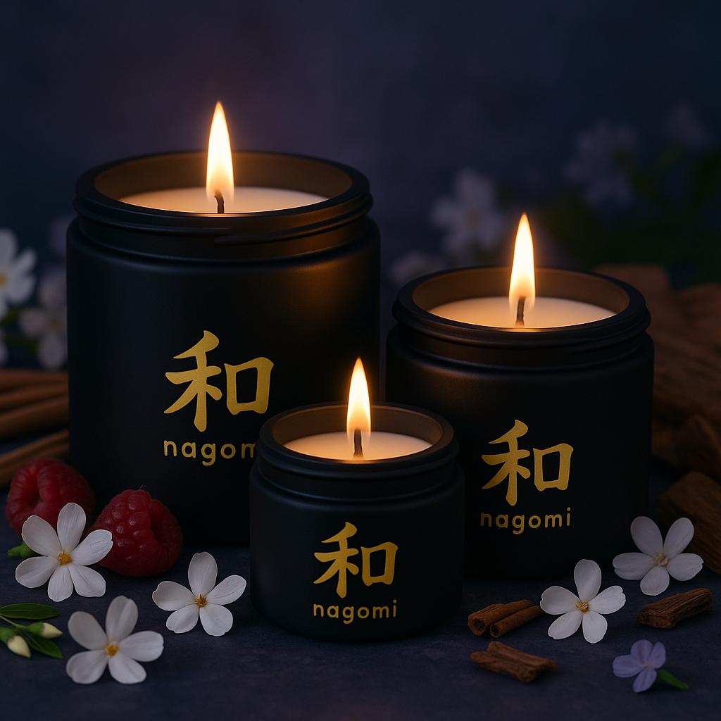 3 Mystic Achemy luxury scented candles by Nagomi Candles