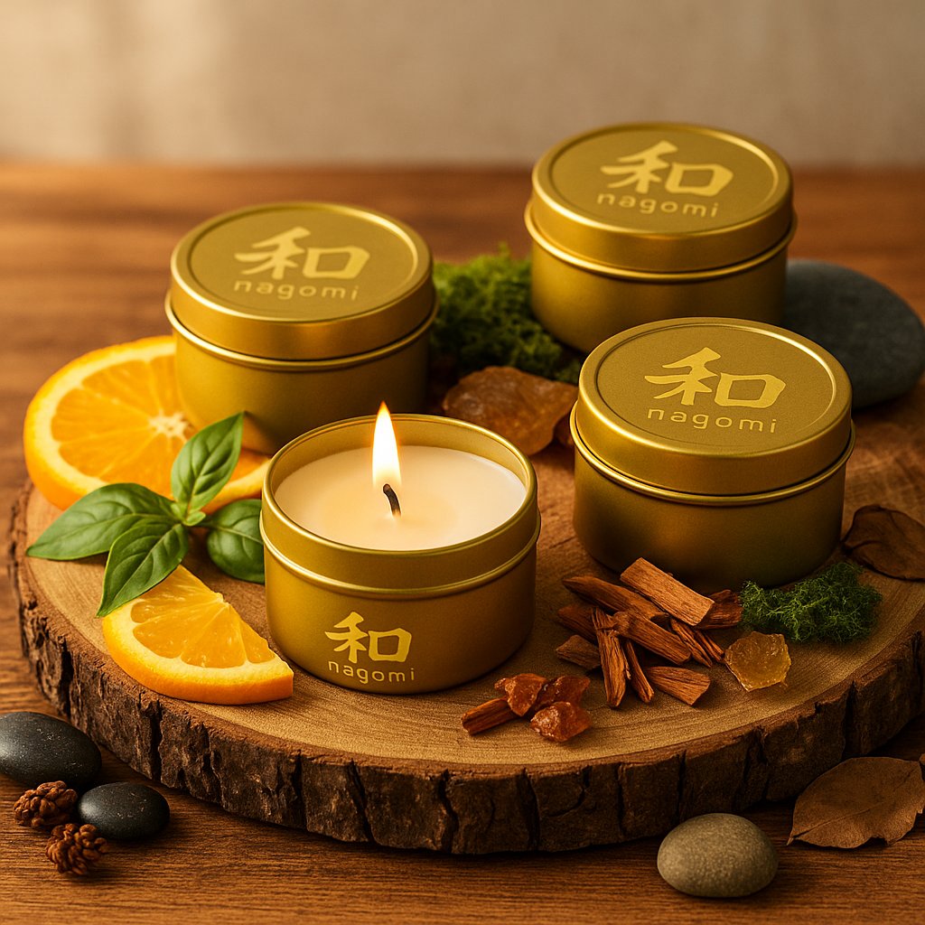 4 Nature Connection luxury scented candles by Nagomi Candles