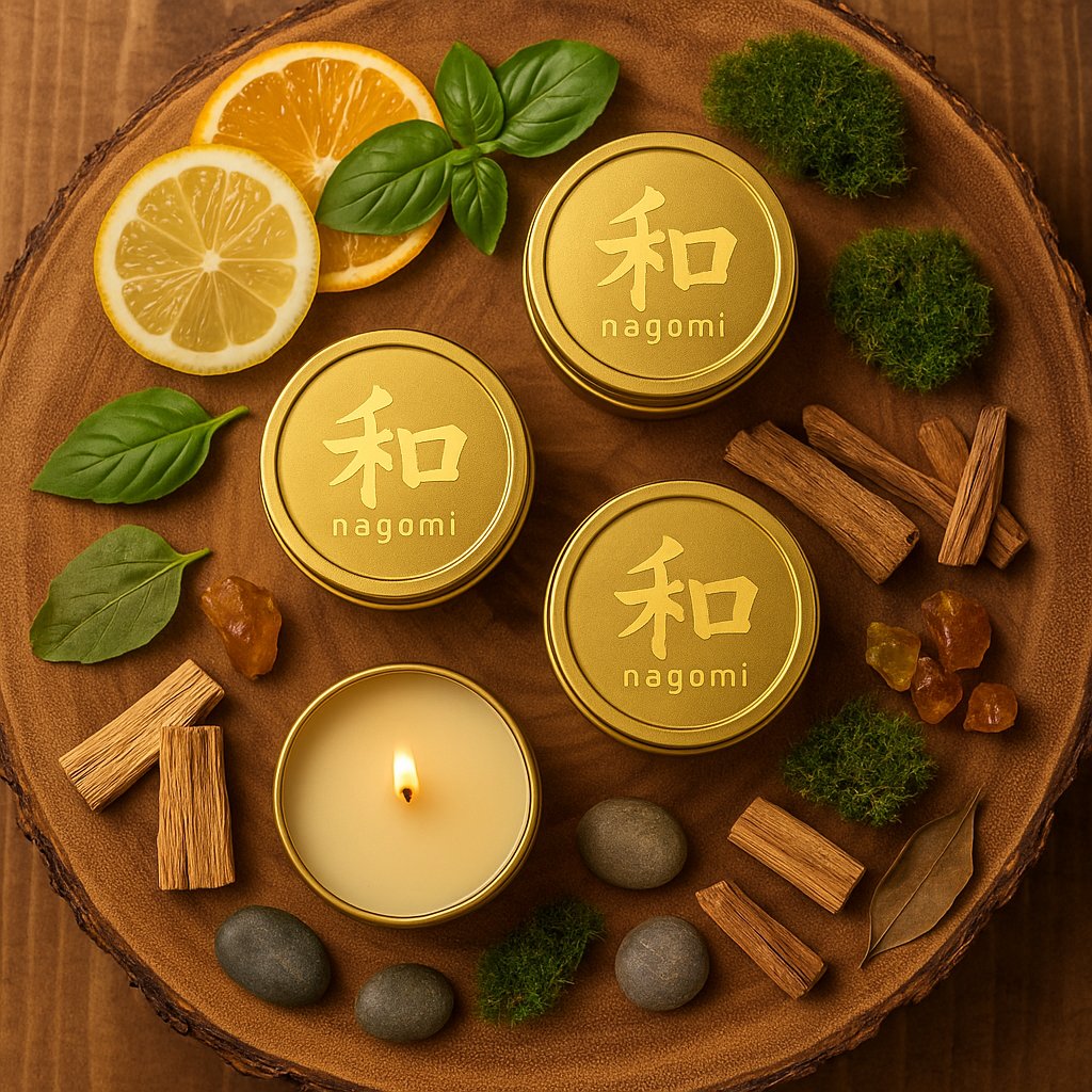 4 Nature Connection luxury scented candles by Nagomi Candles