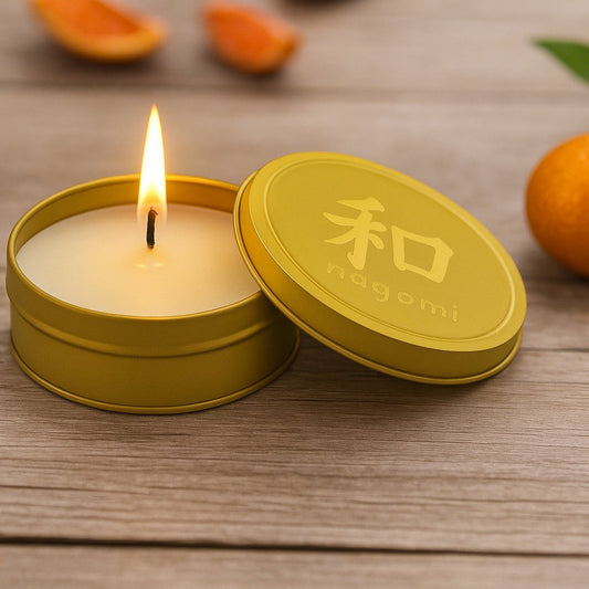 Mikan Dreams mini candle tin - seasonal renewal ritual