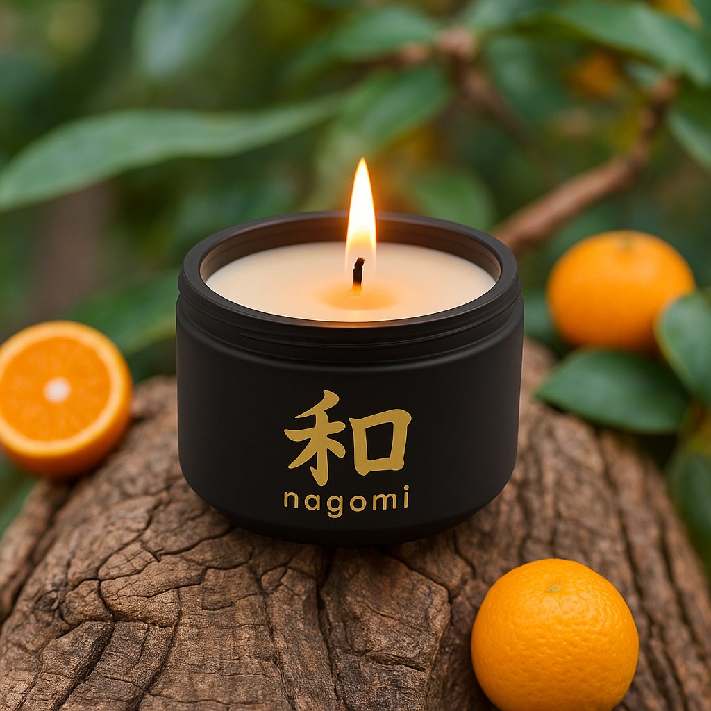 4 oz. Mikan Dreams scented candle by Nagomi Candles