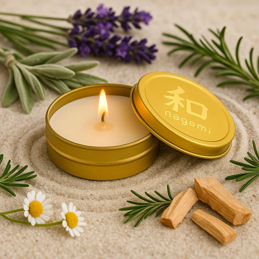 Herbal Harmony mini candle tin - evening wind-down ritual