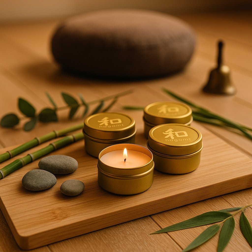 4 Meditation Pair luxury scented candles by Nagomi Candles
