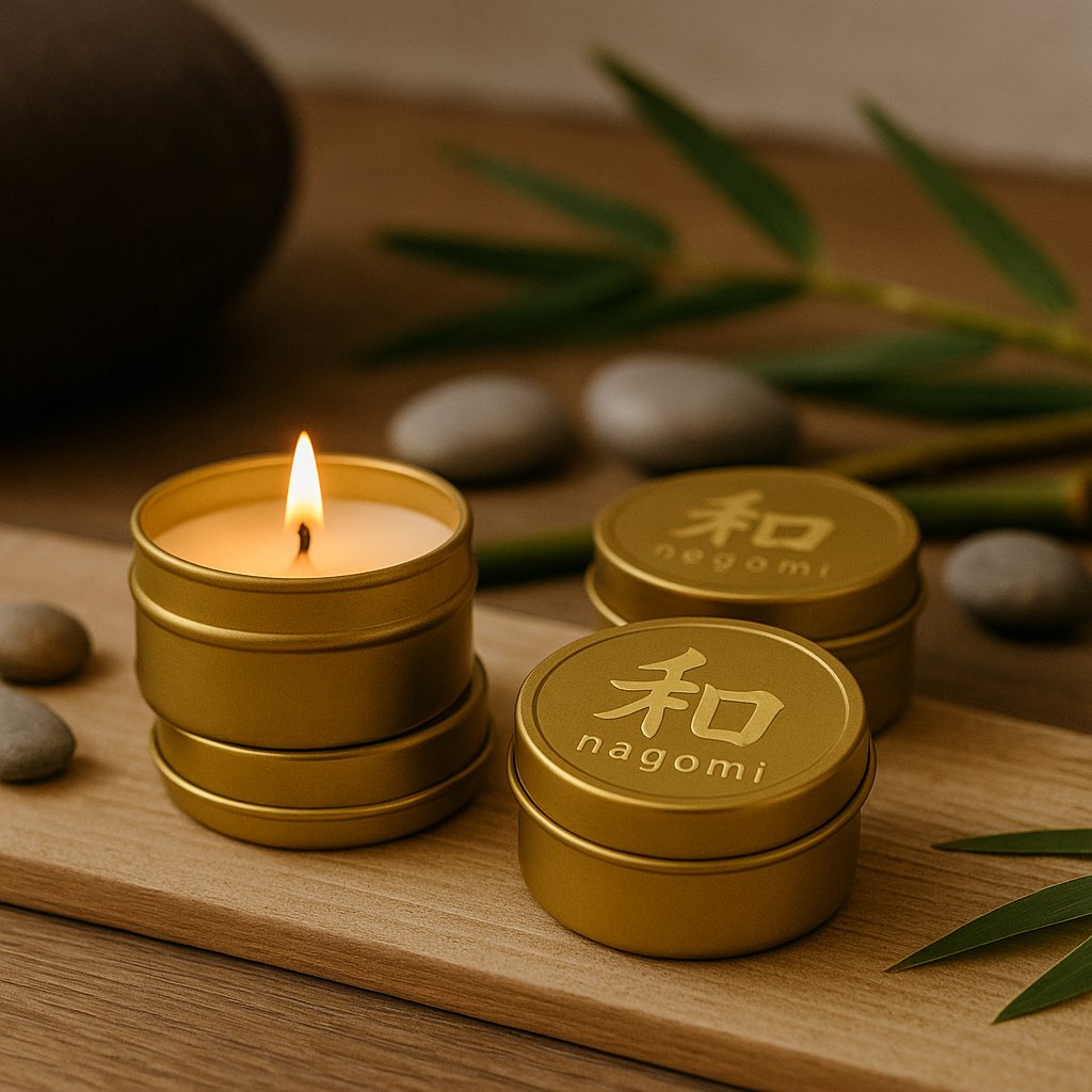 4 Meditation Pair luxury scented candles by Nagomi Candles