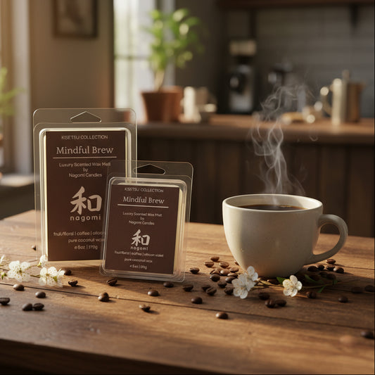 Mindful Brew coffee wax melts with coffee scent - 100% coconut wax