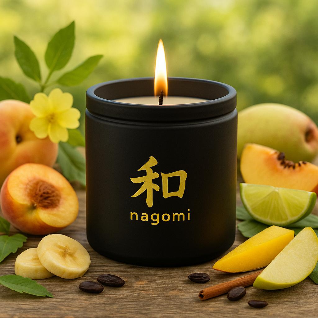 8 oz Peach Serenity luxury scented candle by Nagomi Candles