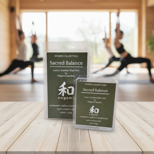Sacred Balance grounding wax melts with sandalwood - 100% coconut wax