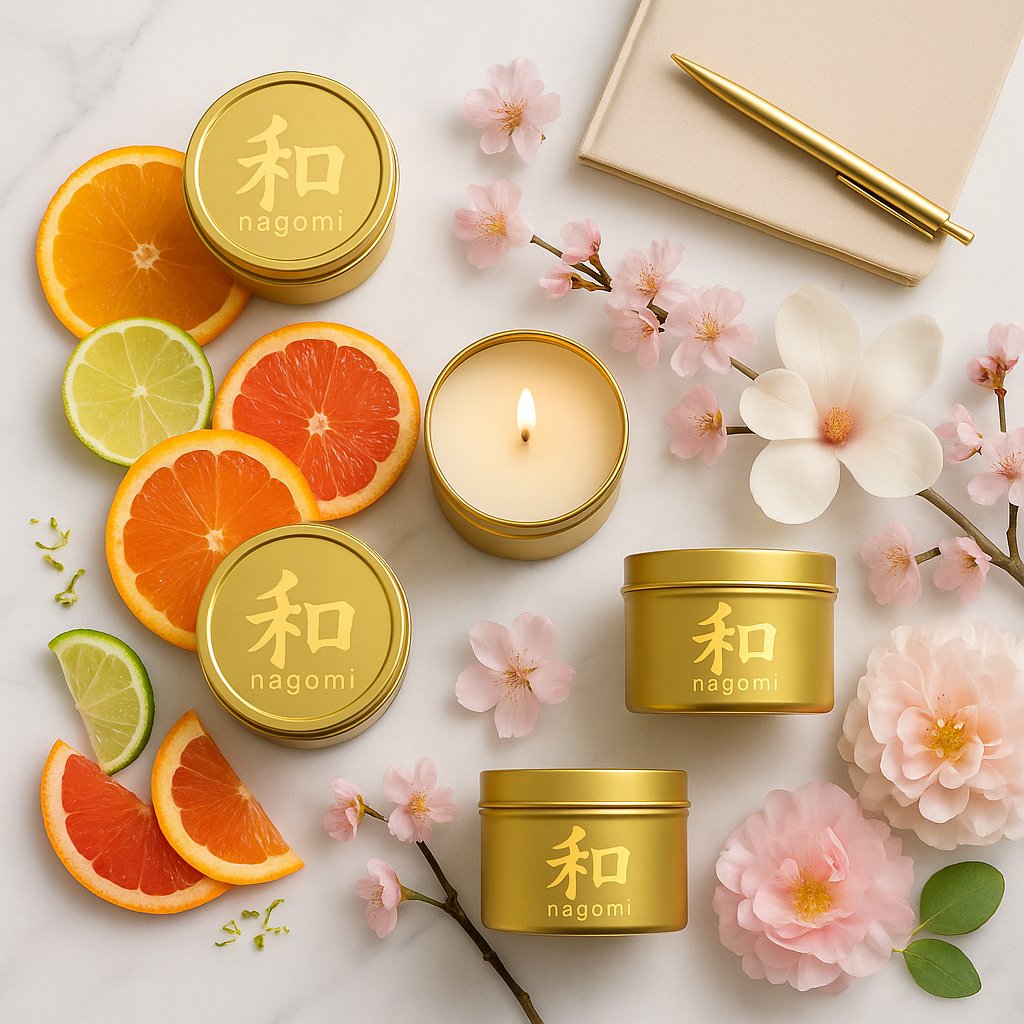 4 Uplifting Balance luxury scented candles by Nagomi Candles