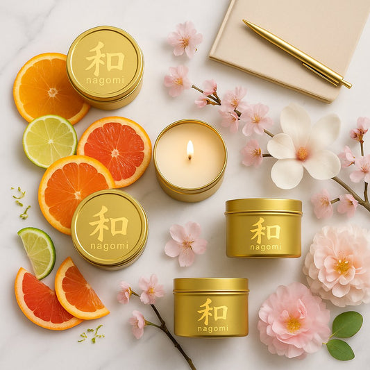 4 Uplifting Balance luxury scented candles by Nagomi Candles