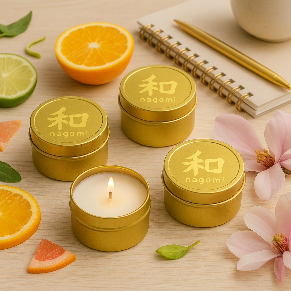 4 Uplifting Balance luxury scented candles by Nagomi Candles