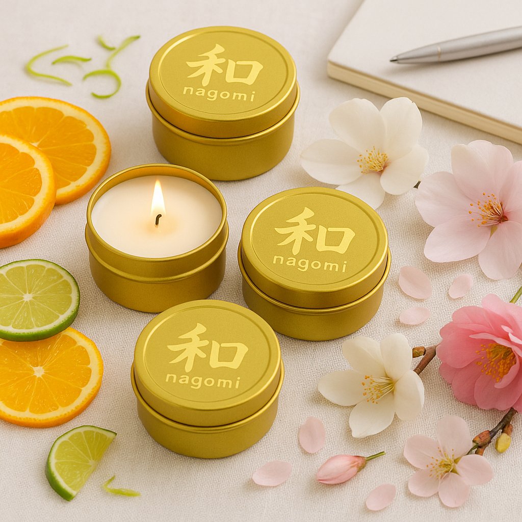 4 Uplifting Balance luxury scented candles by Nagomi Candles