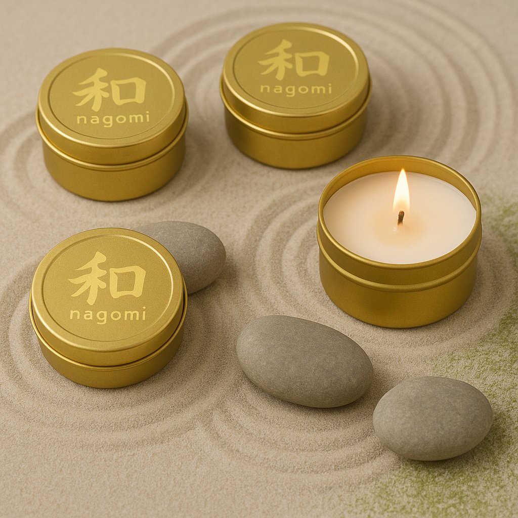 Paired Nagomi candles styled together