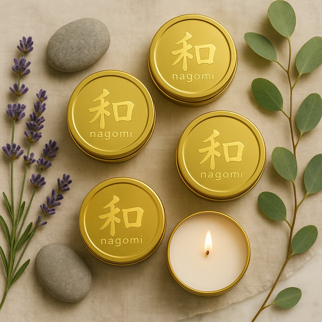 4 "Wellness Duo" luxury scented mini candles by Nagomi Candles