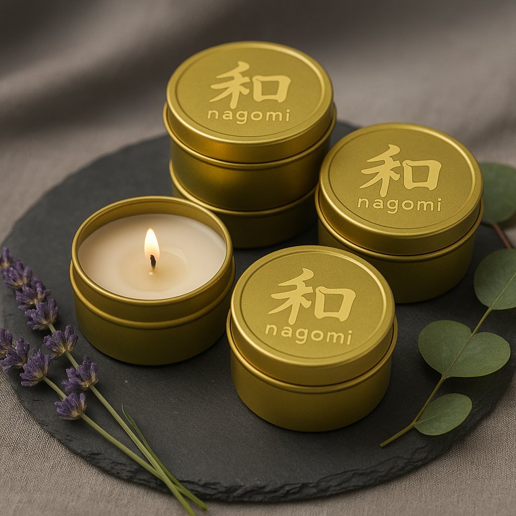 4 "Wellness Duo" luxury scented mini candles by Nagomi Candles