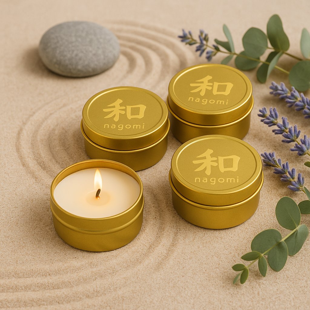 4 "Wellness Duo" luxury scented mini candles by Nagomi Candles