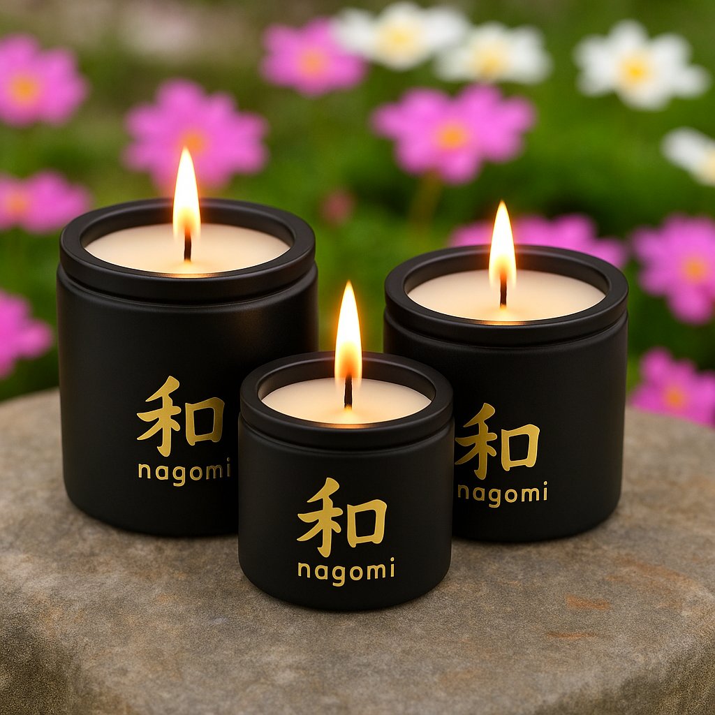 3 Blossom Odori luxury scented candles by Nagomi candles