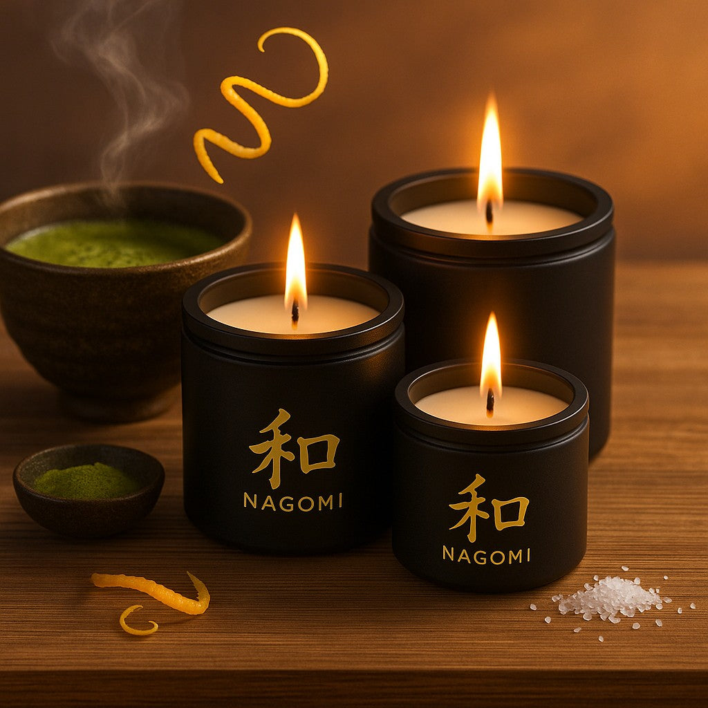 3 Emerald Awakening luxury scented candles by Nagomi Candles