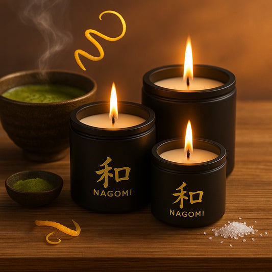 3 Emerald Awakening luxury scented candles by Nagomi Candles