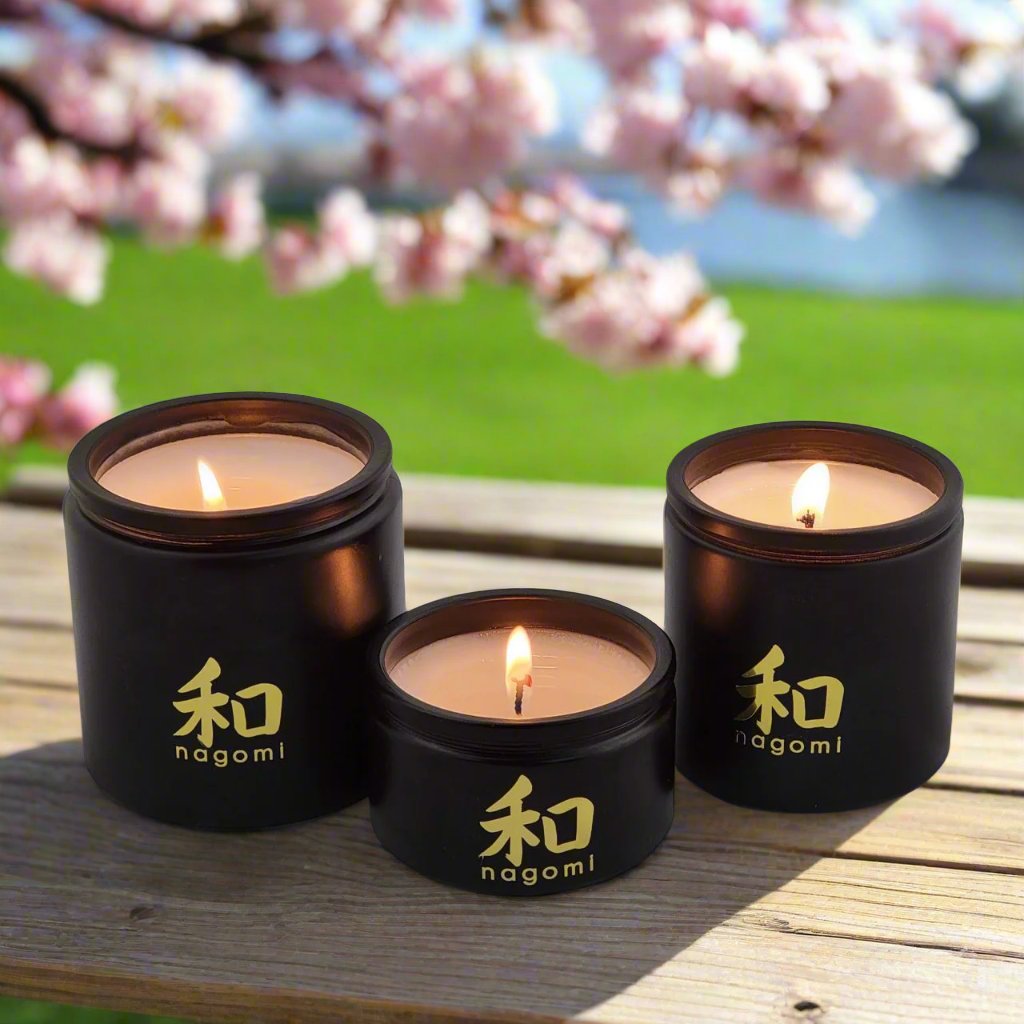 3 luxury scented candles with cherry blossoms | Nagomi Candles 