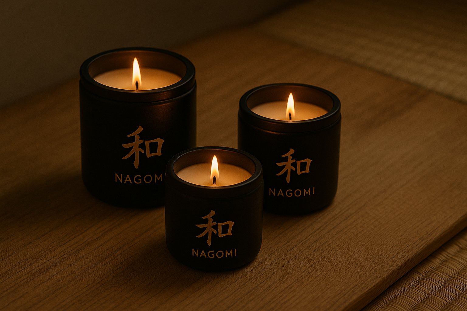 Three luxury scented candles by Nagomi Candles