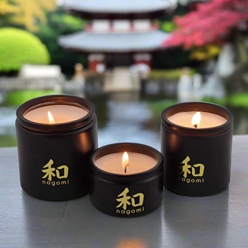3 luxury scented candles at a Japanese temple | Nagomi Candles
